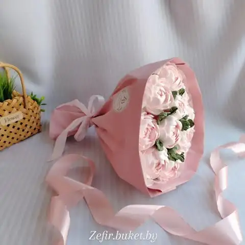 Зефирные цветы, 21 см фото 3